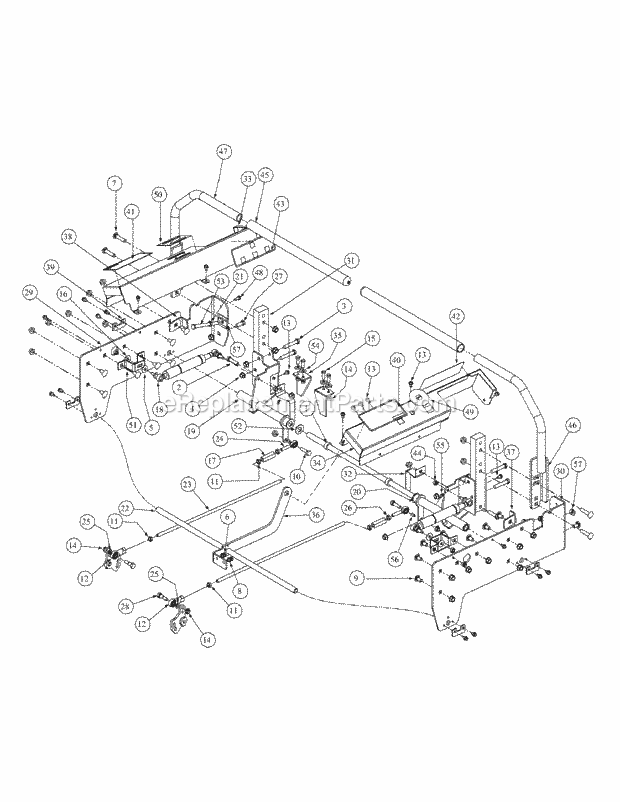 Control Assembly Diagram and Parts List for M60-KH 53AH5BDX750 Cub Cadet Sprayer